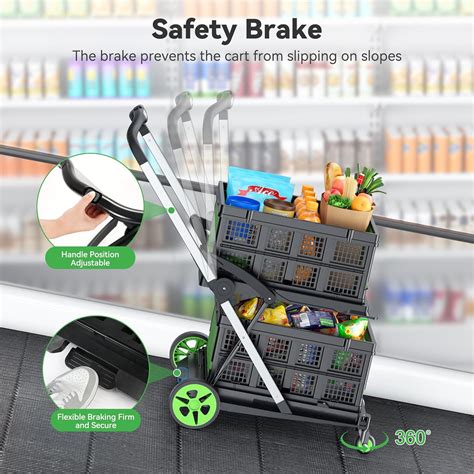 Vibemo Shopping Cart,200 lbs Multi Functional Collapsible India | Ubuy