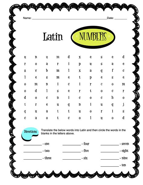 Latin Numbers 1-10 Worksheet Packet | Made By Teachers