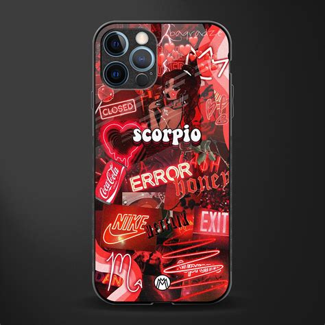 Scorpio Aesthetic Collage Phone Case for IPhone 12 Pro max | Glass Cas ...