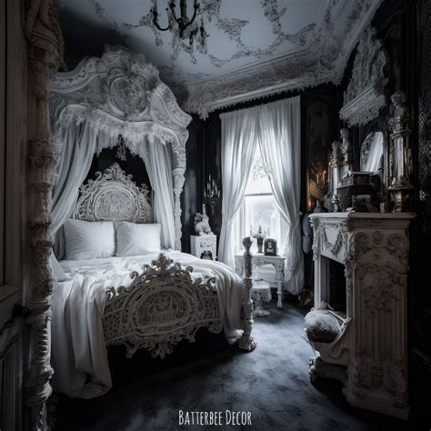 White Gothic Bedroom | Gothic bedroom, Fancy bedroom, Victorian bedroom