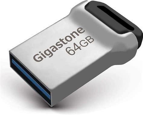 Gigastone Z90 64GB USB 3.2 Gen1 Flash Drive, Mini Fit Metal Waterproof ...