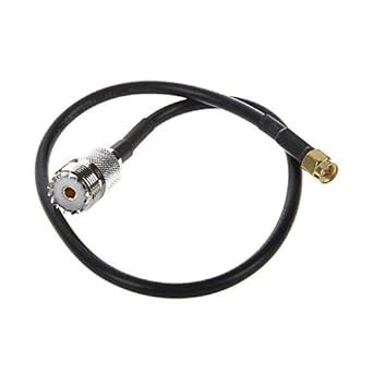 3NH® 2X(SMA Male to UHF Female Connector Pigtail Cable Black 40CM Y5X7 ...