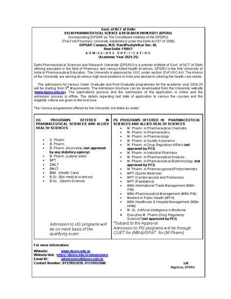 Admission Information 2024-2025 FOR UG AND PG Courses new.cf52d14512 ...