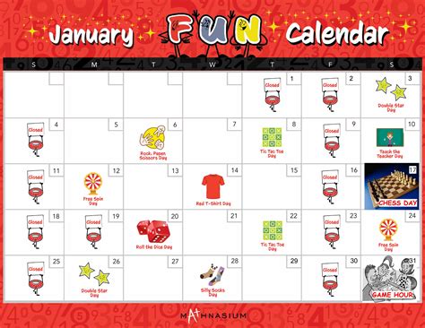 January 2026 FUN Calendar