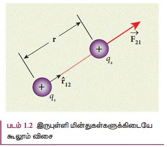 கூலூம் விதி - நிலை மின்னியல் | Coulomb’s Law - Electrostatics | in Tamil