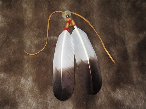 Native American Hand Painted Feather Hair Tie as Part of Your Regalia 6 ...