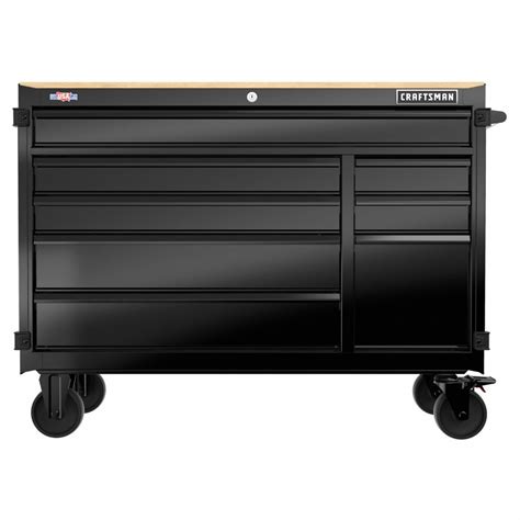 CRAFTSMAN, Black / Black Drawer, 52 in W x 18 in D x 39 1/2 in H ...