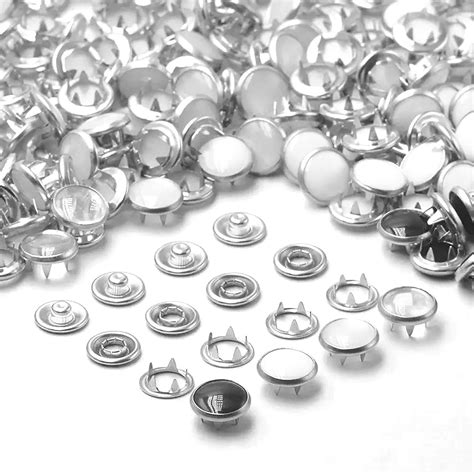 Lucknow Crafts Premium Open-Ring Cap Grip Prong Metal Snaps | No - Sew ...