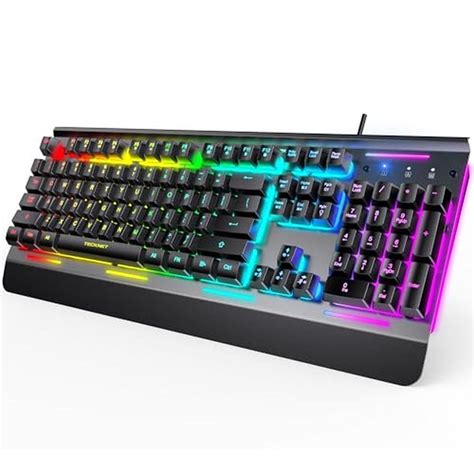 Gaming Keyboard | TECKNET Gaming Keyboard USB Wired Computer Keyboard ...