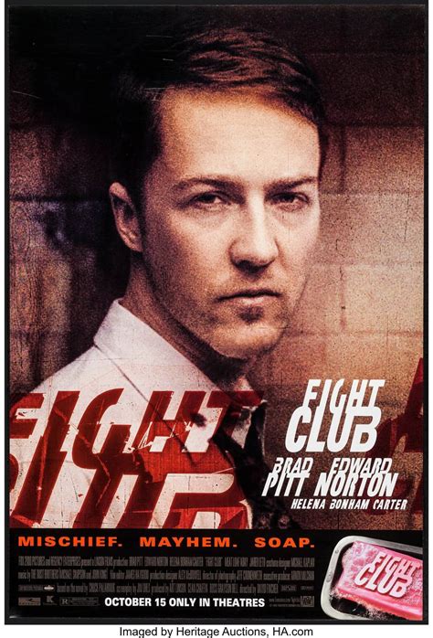 Fight Club - Ed Norton - Hollywood Cult Classic English Movie Poster ...