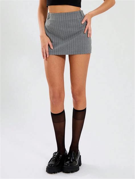 MUSERA Pinstripe Low Rise Mini Skirt Y2k 90's Spring Summer | SHEIN USA