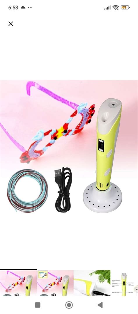 Buy 3D Printing Pen Set Easy To Use ABS Stopless Speed Control Slider ...