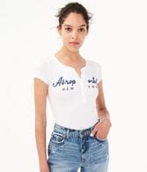 Aeropostale Logo Graphic Henley