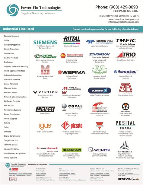 Metro NY/LI Electrical Line Card | Power-Flo Technologies