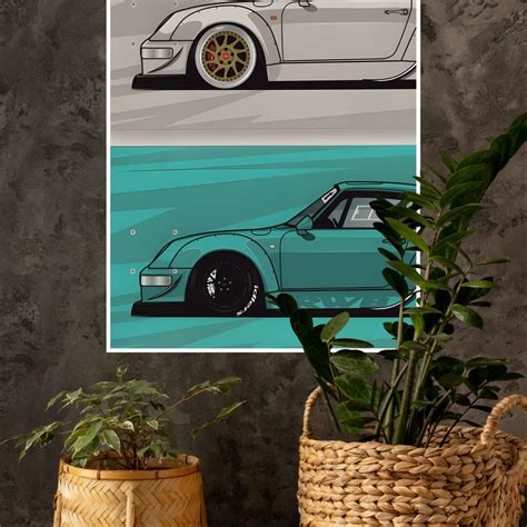 Porsche 964 Rauh Welt Poster | Cars Posters – The Poster Valley