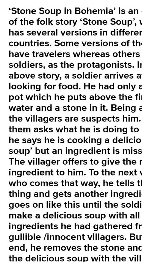 What are the Character Traits of Soldier of the chapter- The Stone soup ...