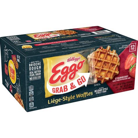 Kellogg's Eggo Frozen Grab & Go Waffles, Frozen Breakfast, Kids Snacks ...