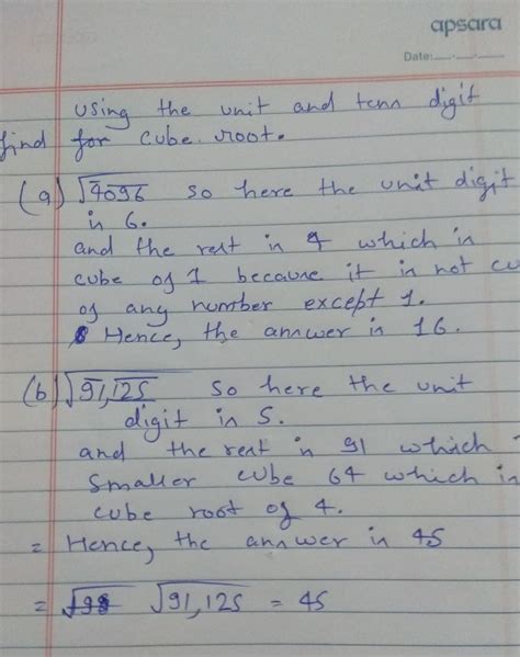 Find the cube roots of the following numbers using the ones digit: (a ...
