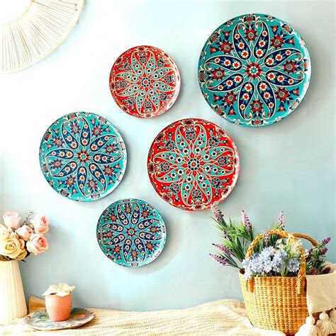 RITUALISTIC Turkish Wall Plates (Multicolor) - Set of 5 |Home Decor ...