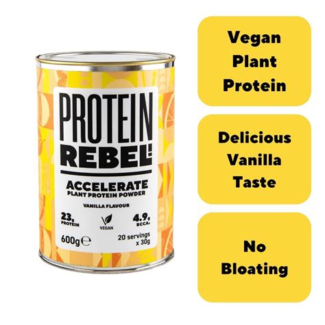 Accelerate - Plant Protein Powder Vanilla Flavoured – Protein Rebel UK