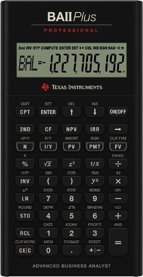 Texas Instruments BA II Plus Professional Calculator | Prompt 10-Digit ...