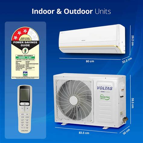 Voltas Smart Air Inverter AC, 1.5 Ton, 3 star - 183V Zephyr Gold ...
