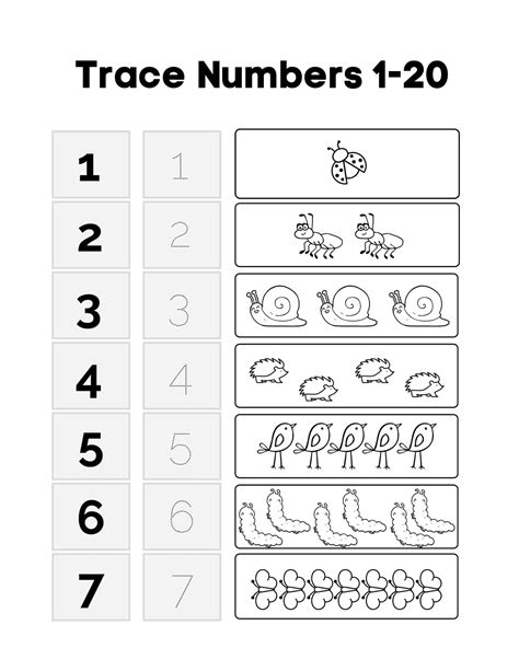Free Printable Numbers 1-20 Worksheets Pdf at Thomas Lujan blog
