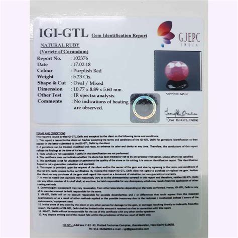 5.81 Ratti Natural New Burma Ruby with Govt. Lab Certificate-(4551 ...
