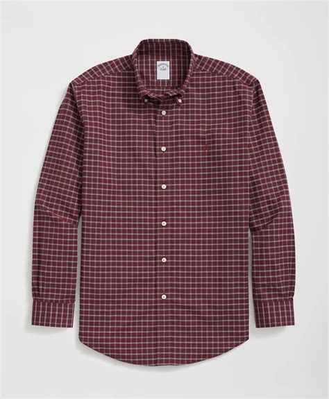 Mens Red Plaid Shirts | Brooks Brothers