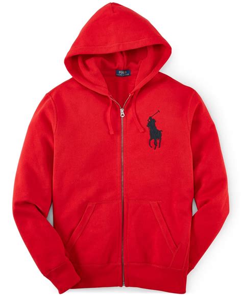 Polo ralph lauren Men's Full-zip Fleece Hoodie in Red for Men (Bright ...
