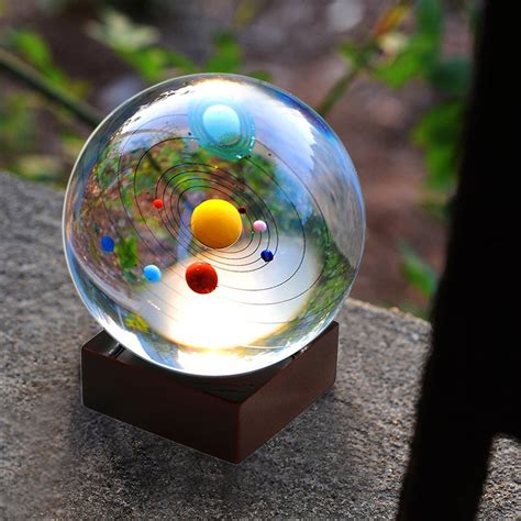 Buy Sumnacon Clear Crystal Ball Sphere 80mm / 3 inch , Solar System ...