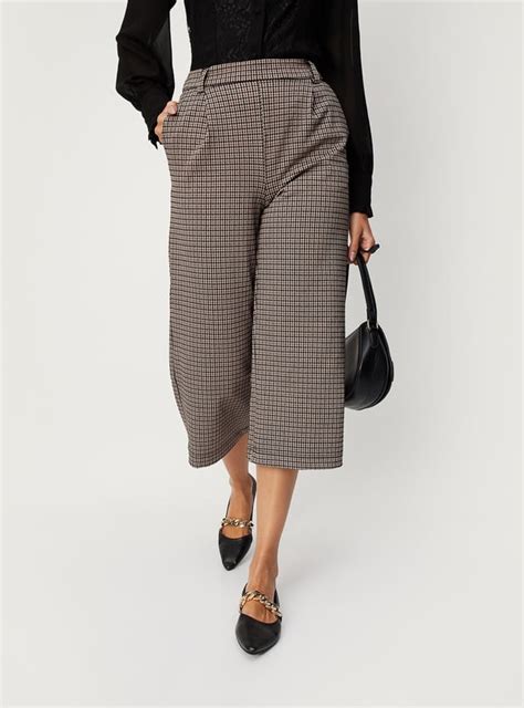 Buy Women Checked Elasticated Culottes Online at just Rs. 1199.0 ...