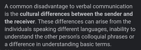 What is a disadvantage of verble communication - Brainly.in