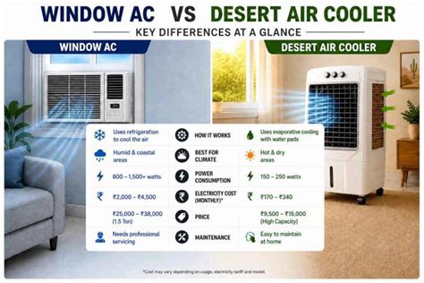 Window AC vs desert air cooler: Price, electricity consumption and more ...