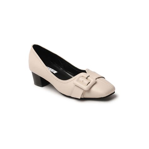Buy ELLE Cream Women Buckle Pumps Online