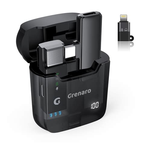 GRENARO S13 Wireless Mic for YouTube Recording, Collar Microphone with ...