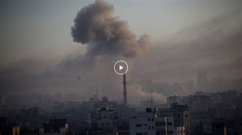 Footage Shows Gaza City Skyline Under Israeli Airstrikes - The New York ...
