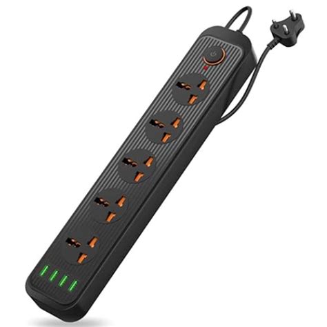 Portronics Power Plate 6: 4 USB + 5 Power Sockets Board