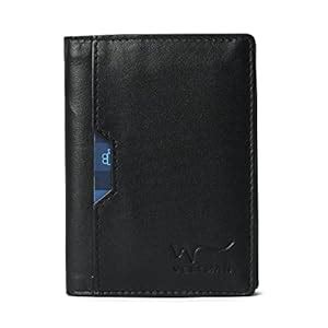 Buy ADAM ZAC VELTMAN Black Genuine Leather Minimalist Wallet for Men ...