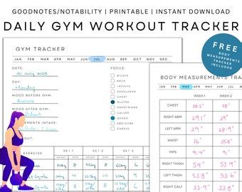 Buy Printable Body Measurements Chart for Your Bullet Journal or ...