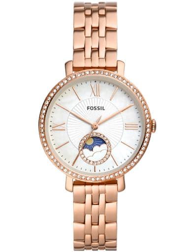Fossil Jacqueline Multifunction Rose Gold-Tone Stainless Steel Watch E