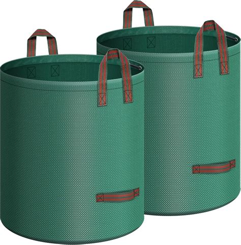 Amazon.com: IWNTWY 2-Pack 32 Gallons Leaf Bags, Reusable Yard Waste ...