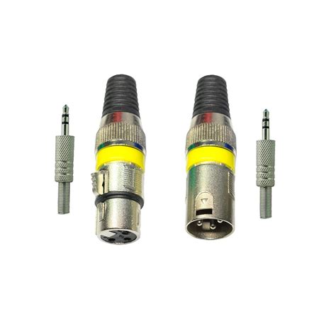 Ovicart 3 Pin MIC XLR Male Female Mic Mixer Connector with Metal 3.5mm ...