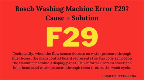 Image result for Bosch Washing Machine Error Code F18