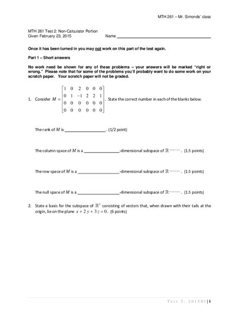 Fillable Online spot pcc MTH 261 simonds test 2 201501 - Portland ...