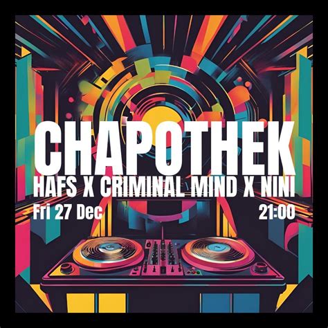 CHAPOTHEK x HAFS x CRIMINAL MIND x NINI (NL), Rue des chapeliers, 6 ...