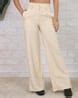 Buy Cream Trousers & Pants for Women by Shein Online | sheinindia.in