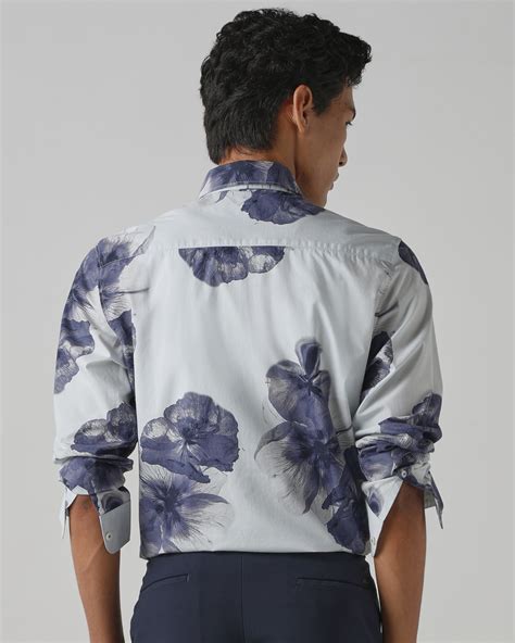Buy Light Blue Floral Print Shirt Online at Muftijeans