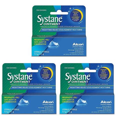 Buy Systane Nighttime Lubricant Eye Ointment-0.123 oz, 3.5g (Pack of 3 ...