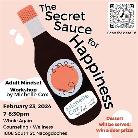 The Secret Sauce for Happiness [Adult Mindset Event], Whole Again ...
